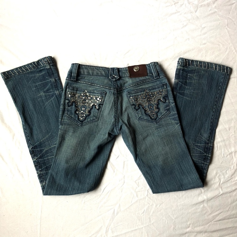 Antik Denim Jeans w/ Embellished Back Pockets